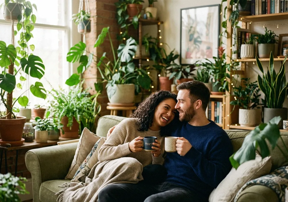 Two 420 friendly singles enjoying a relaxed moment together